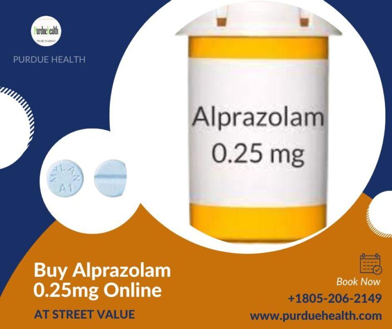 Buy Alprazolam 0.25mg Online at Street Value   PurdueHealth 768x644