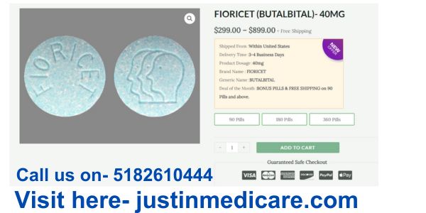 Buy Fioricet Butalbital40mg 3