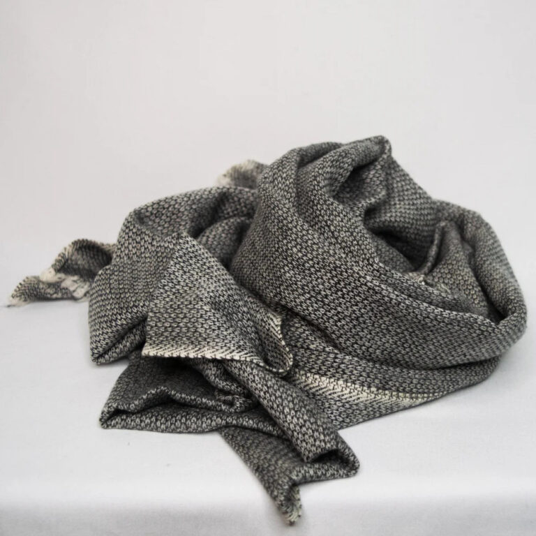Grey Cream Cashmere Scarf 768x768