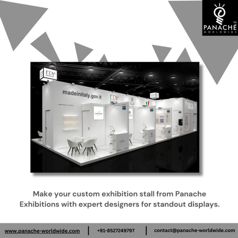 Make your custom exhibition stall from Panache Exhibitions with expert designers for standout displays 768x768