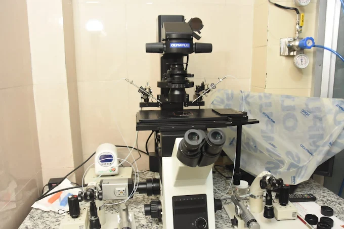 3. Calcutta Cureline ICSI IVF Lab Microscope Setup