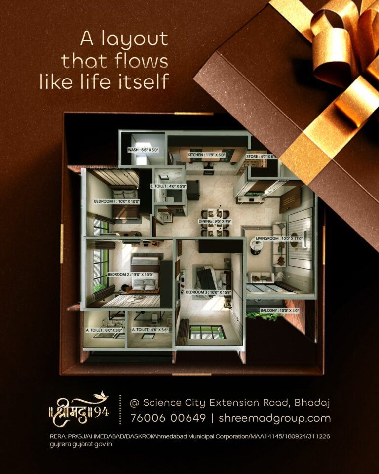3 BHK Apartments in Science City 768x960