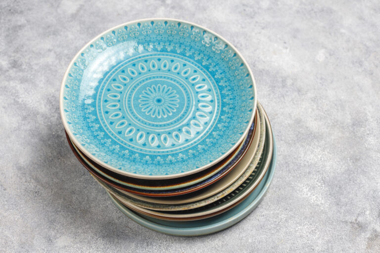 different ceramic empty plates bowls 768x512