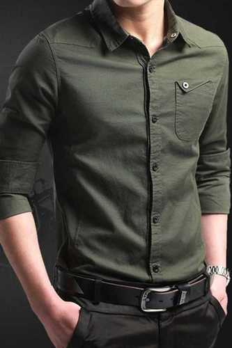 mens plain cotton shirts 058