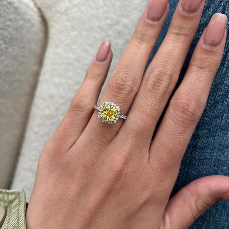 2 Carat Lab Grown Diamond Halo Engagement Ring 2 768x768