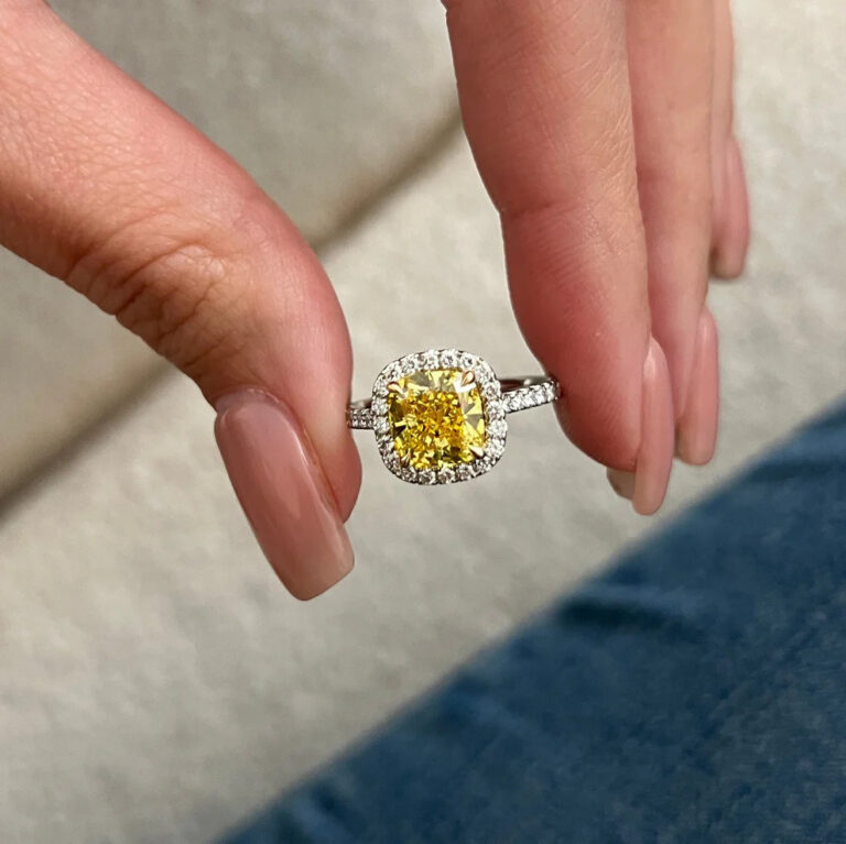 2 Carat Lab Grown Diamond Halo Engagement Ring 6 1 768x767