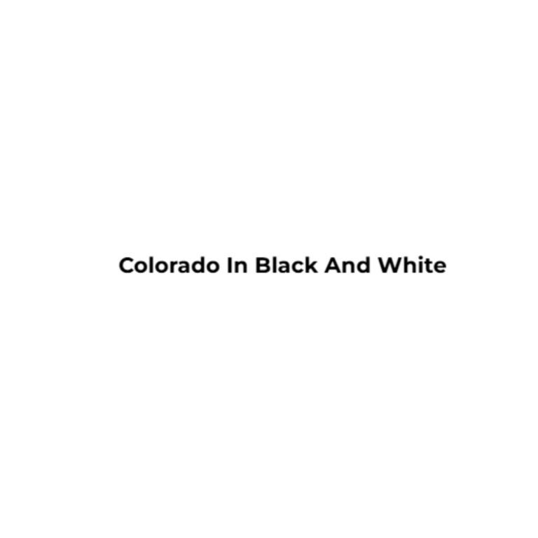 Colorado In Black And White logo 768x768