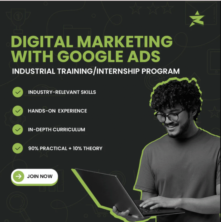 Master Google Ads with Our Internship Industrial Training 768x772
