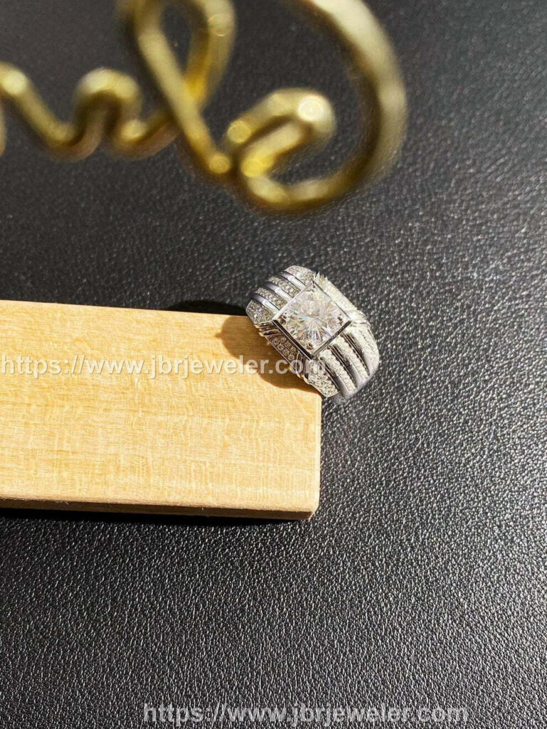 high quality 1 5ct 7 4mm round cut moissanite hip hop 925 silver white gold plated rings for men jbr jeweler 2 768x1024