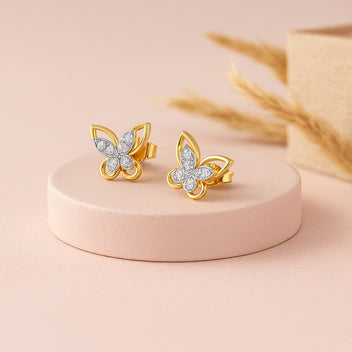 Flutterkiss Studs Lab Diamond Earrings