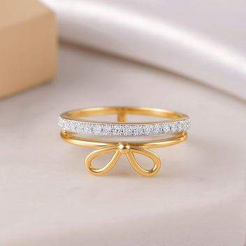 Ribboned Dreams Lab Diamond Ring
