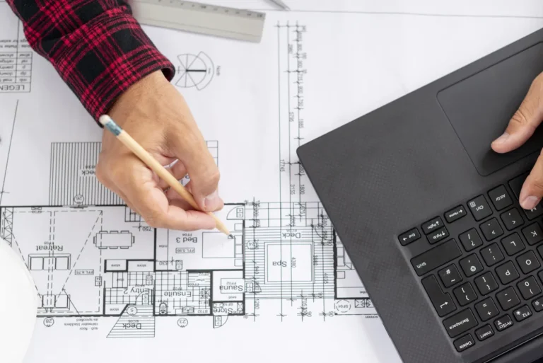 top view architect working his project x 8d8 1 768x513